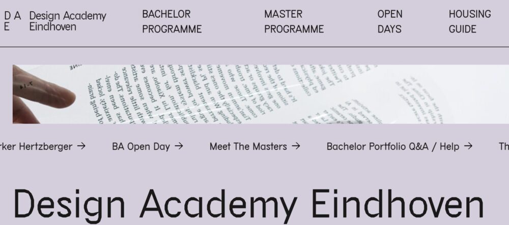 DAE | Design Academy Eindhoven - 네덜란드 디자인 유학